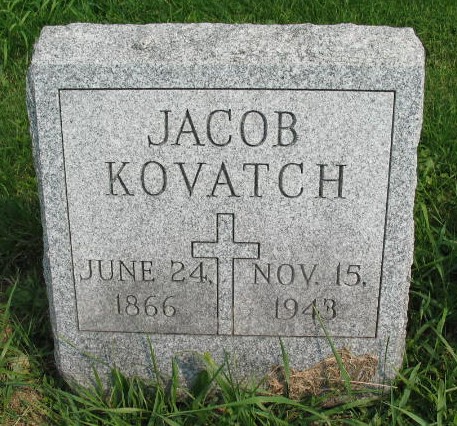 Jacob Kovatch tombstone